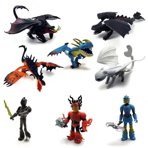 Dragon Action Figure Set, Party Gift, PVC Collectible Model, New Year Gift, Cake Decoration, Party Gift, Perfect for Celebrations
