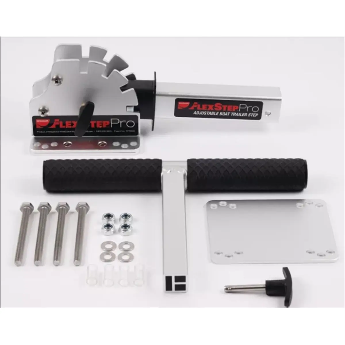 Megaware FlexStep Pro Aluminum Package, Kayaking Accessory with Bolts, 16 Adjustable Positions, 17 to 21 Inches, 300 lbs Weight Capacity, 7.65 lbs Lightweight Design, Adjustable & Removable Trailer Step, Boating, Easy Access To Boating