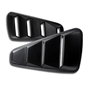 Stay Tuned Performance Side Window Louvers Compatible with 2005 - 2014 Ford Mustang Coupe / 2-DR Racing Style Window Air Vent Louver Scoop Shades Cover 2Count ABS