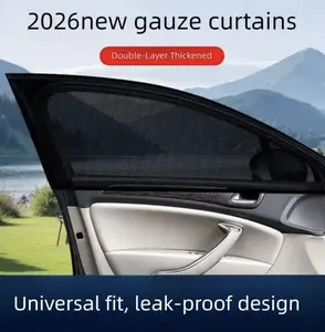 2026 Upgraded Car Window Mosquito NetScreens, Mesh Fabric Bug-Proof Curtains,Car Windshield Sunshade with Summer SunProtection & Anti-UV Coverage, UniversalVehicle Fit, Toolless Easy Installation &Removal