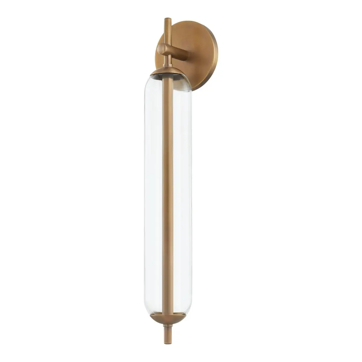 Blaze Large Outdoor Wall Sconce - Modern LED Design with Classic Patina Brass Finish