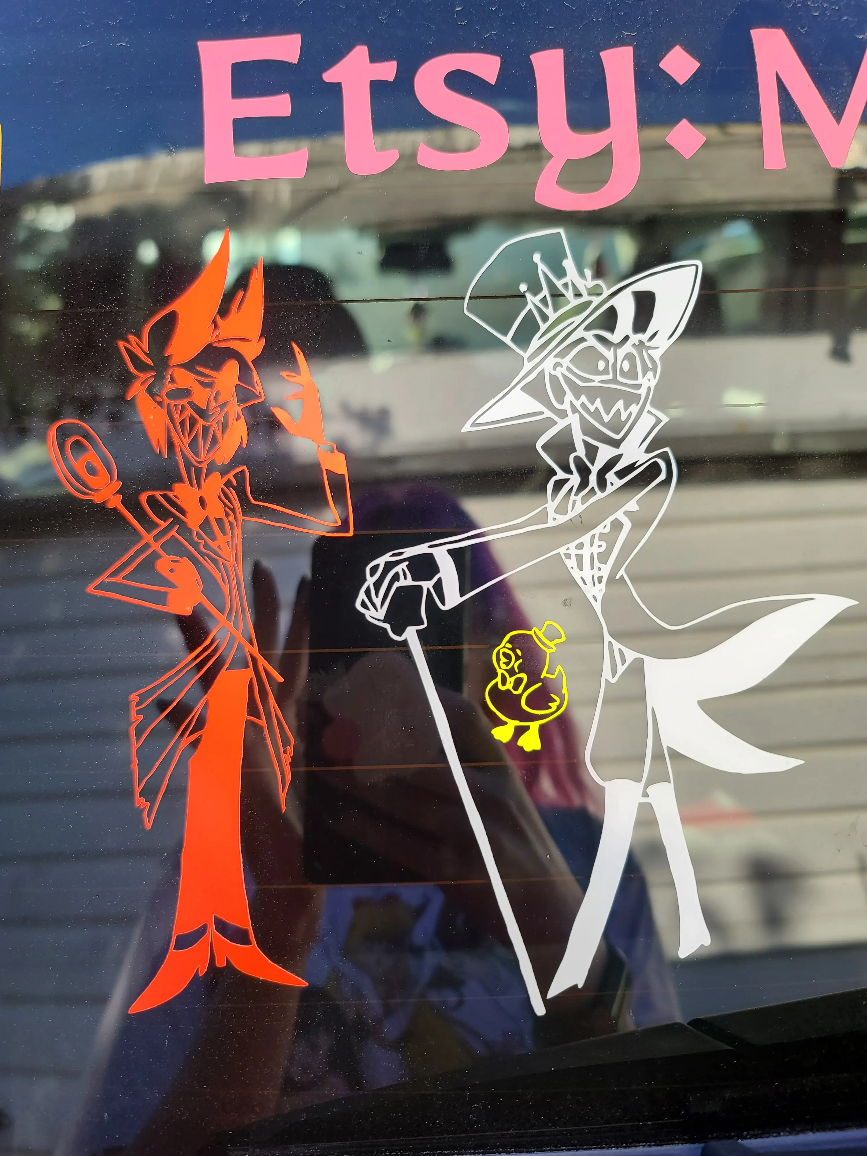 Hazbin Hotel - Lucifer and Alastor Stickers - Bumper Stickers