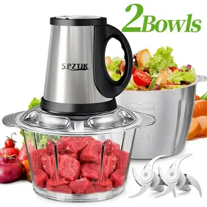 SPZTJK 2L Baby Food Processor & Meat Grinder - 2 free Dishwasher-Safe