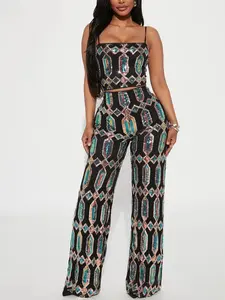 Just Your Fairytale Sequin Pant Set - Black/combo