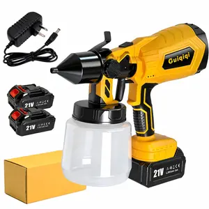 Wireless Spray Gun with Nozzle Rechargeable Battery, Capacity 16.91oz, Suitable for Indoor/outdoor Use on Walls, Wood, Cars, Decks, Furniture - Including 2 Adjustable Spray Modes and Ergonomic Design | Home Christmas Decoration Gifts Christmas Gift