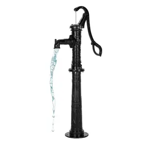 VEVOR Well Hand Pitcher Pump, 25 ft Maximum Lift, Antique Cast Iron Manual Hand Water Pump, NPT 1-1/4in Connection, Easy Installation, Old Fashioned for Outdoor Garden, Pond, Backyard, Farm, YellowVEVOR Super Brand Day