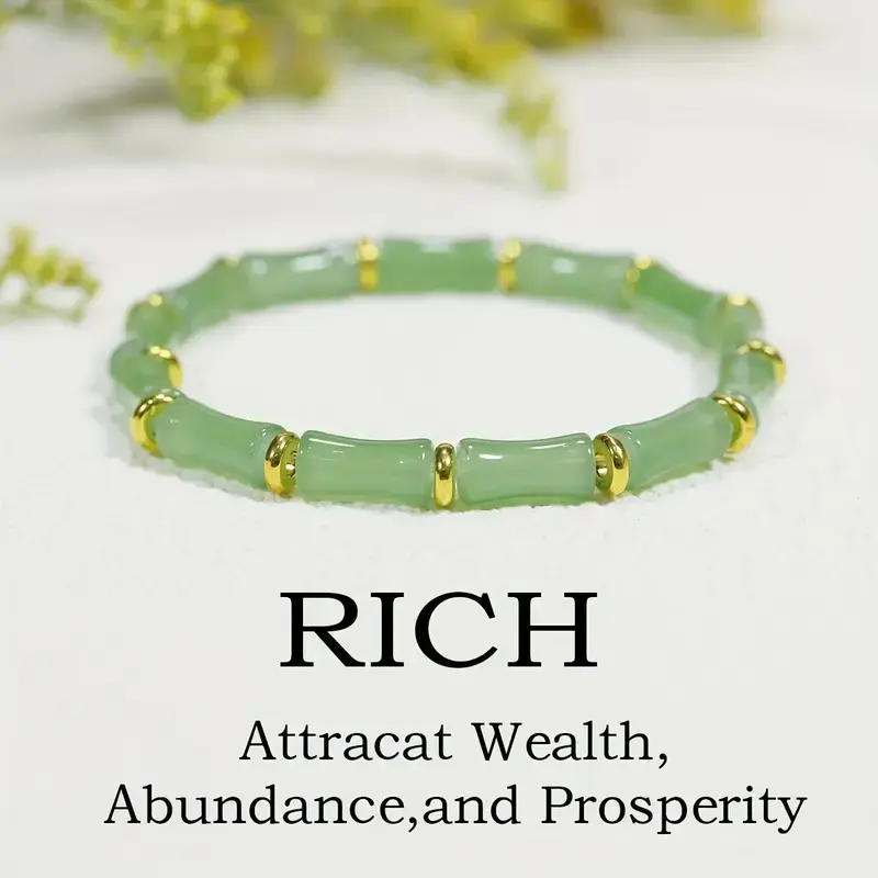 Women's Adjustable Chinese-New-Year-Style Bamboo Bow Pattern Artificial Crystal Bangle with Wealth-Attracting Feng Shui Charm, Lunar New Year Gift, Daily Wear Fashion Costume Jewelry Accessory, Artificial Crystal Bracelets & Bangles
