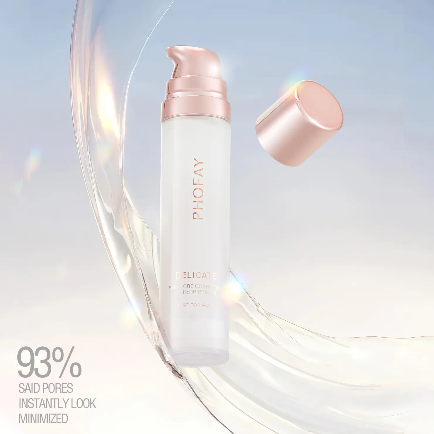 PHOFAY Pore Blurring Primer for Face – Hydrating Lightweight Makeup Primer, Dewy Finish Makeup Base, Smooth Skin Texture Primer with Long Wear Grip Formula, Moisturizing Foundation Prep for Dry Skin, Natural Glass Skin Look, 25ml