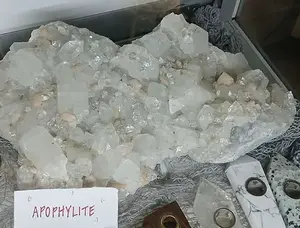 Apophyllite Cluster with Stilbite