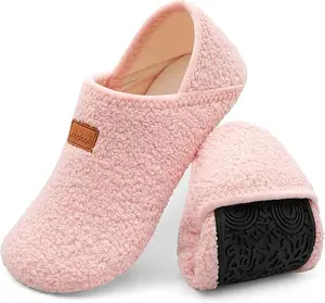 House Slippers for Women Men Cozy Sock Shoes with Soft Rubber Sole Slip On for Indoor/Outdoor