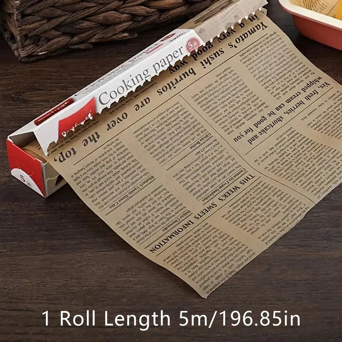 Vintage Newspaper Pattern Nonstick Baking Paper, Non-Stick Heat Resistant Waterproof Oil Proof, Perfect for Air Fryer Baking, Kitchen Accessories, Non Stick Parchment
