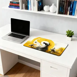 Taoist Tai Chi Mouse Pad, Large Table Pad, Waterproof, Thickened Lock Edge, Office Learning Universal Pad, Durable Desk Accessory