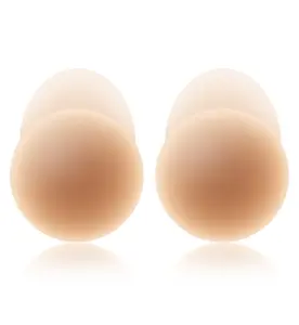 NOOD No-Show Extra Lift Adhesive Reusable Lifting Nipple Covers (4.75 inch) - Soft Tan / No. 5