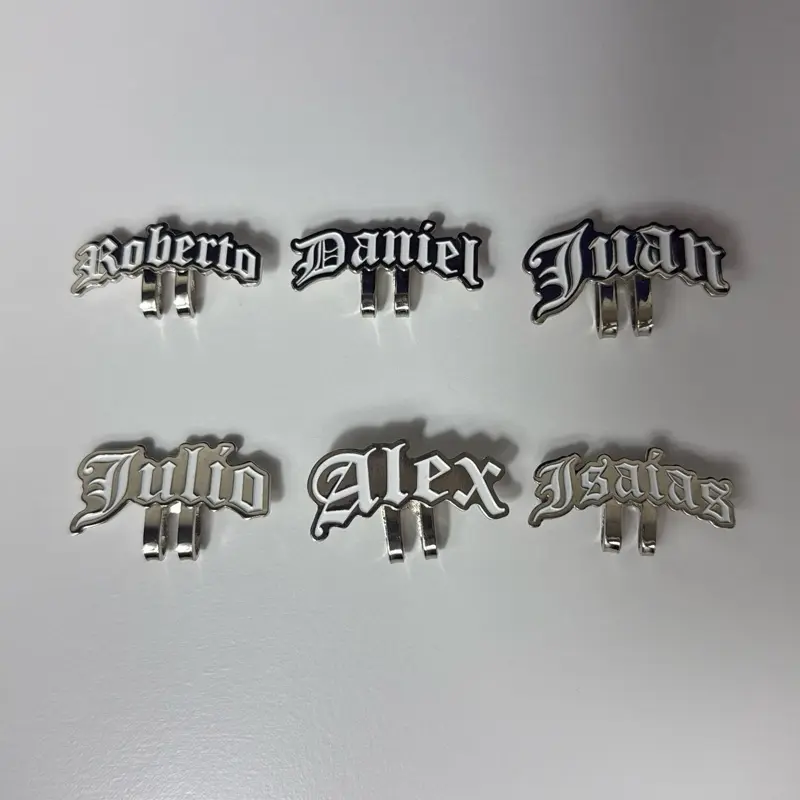 Name Metallic Hat Clips
