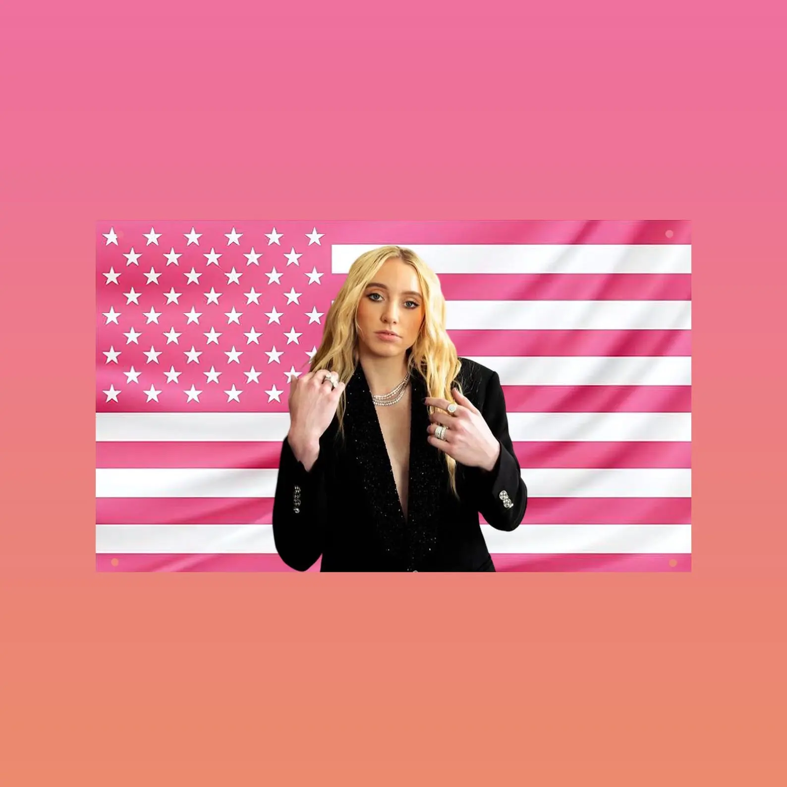 Paige Bueckers Pink USA Flag | Basketball Flag | Pink American Flag