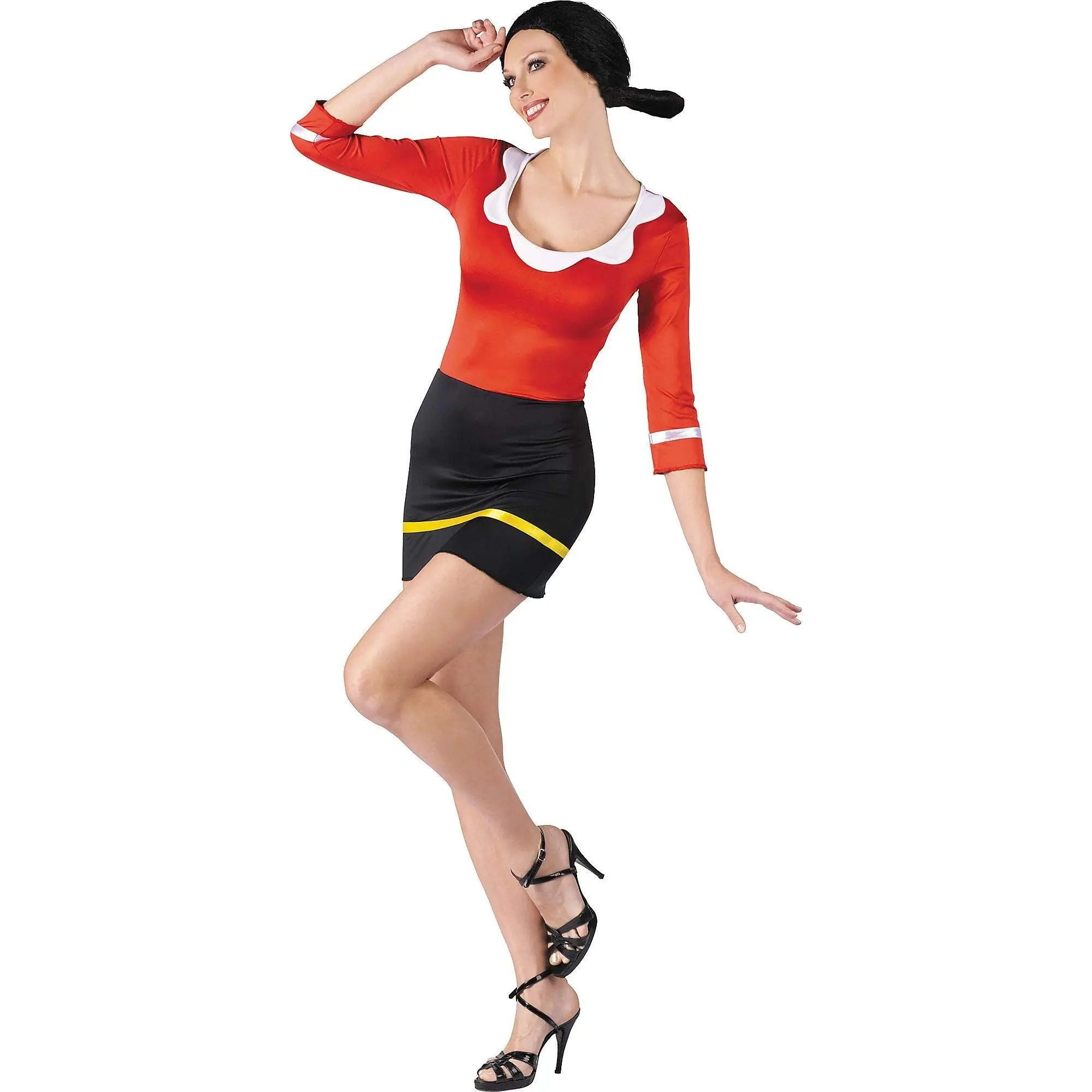 Fun World Womens Popeye-sexy Olive Oyl Adult Sized Costumes, Multicolored, Medium/Large US