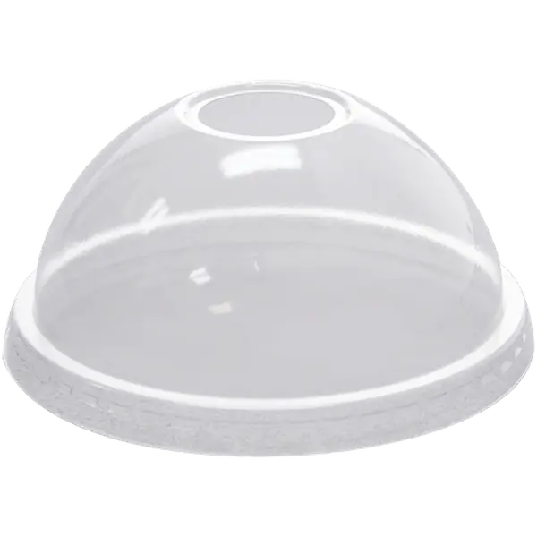 [1,000 pcs] Plastic Dome Cup Lids | 92 mm | PET | Clear