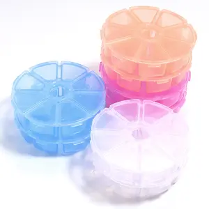 1pc Plastic Transparent Multi Row And Multi Grid Jewelry DIY Cosmetic Miscellaneous Storage Box Accessories Wholesale