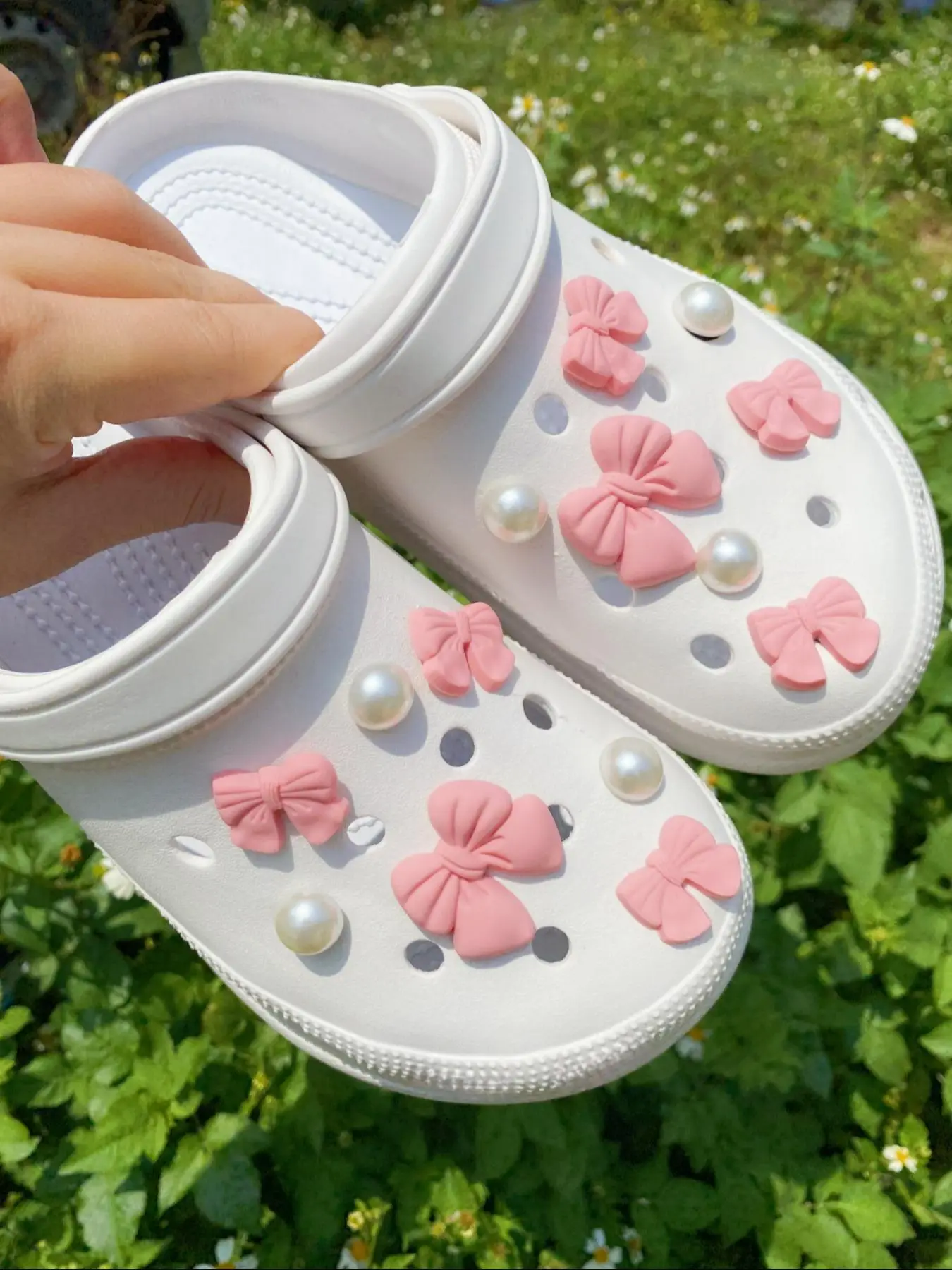 Cute Bowknot Design Shoe Decoration, Fashionable Shoes Decorations for Women's Clogs, Shoes Accessories for Daily Use