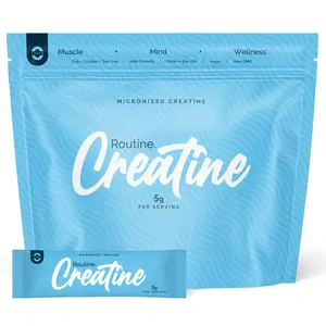 Routine Creatine Monohydrate Powder – 5g Micronized Creatine Stick Packs for Daily Energy, Focus & Strength | Tasteless Creatine for Brain & Body | Vegan, No Sugar, No Fillers | Easy Mix Creatine Supplement – 30 Stick Packs (30 Day Supply)