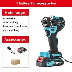 Brushless Lithium Shock Screwdriver Household Electric Screwdriver Electric Drill Rechargeable Screw Screwdriver