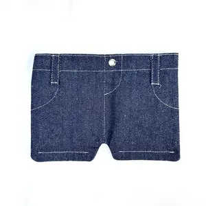 Foldable Mini Retro Denim Wallet - Portable Card & Cash Organizer - Ideal Holiday Gift for Friends - Denim Material - Foldable Design - Versatile Use