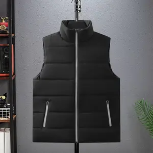 Winter Men's Warm Vest Fashion Stand Collar Windproof Sleeveless Jacket Casual Versatile Unisex Couple Coats