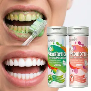 CAPUPOPO Probiotic Travel Size Mouthwash Tablets with Pearl Powder for Brightening Teeth Mint Peach Flavor Gentle Stain Removal Long Lasting Fresh Breath Fluoride Free Oral Whitening for Adults Eco Friendly daily