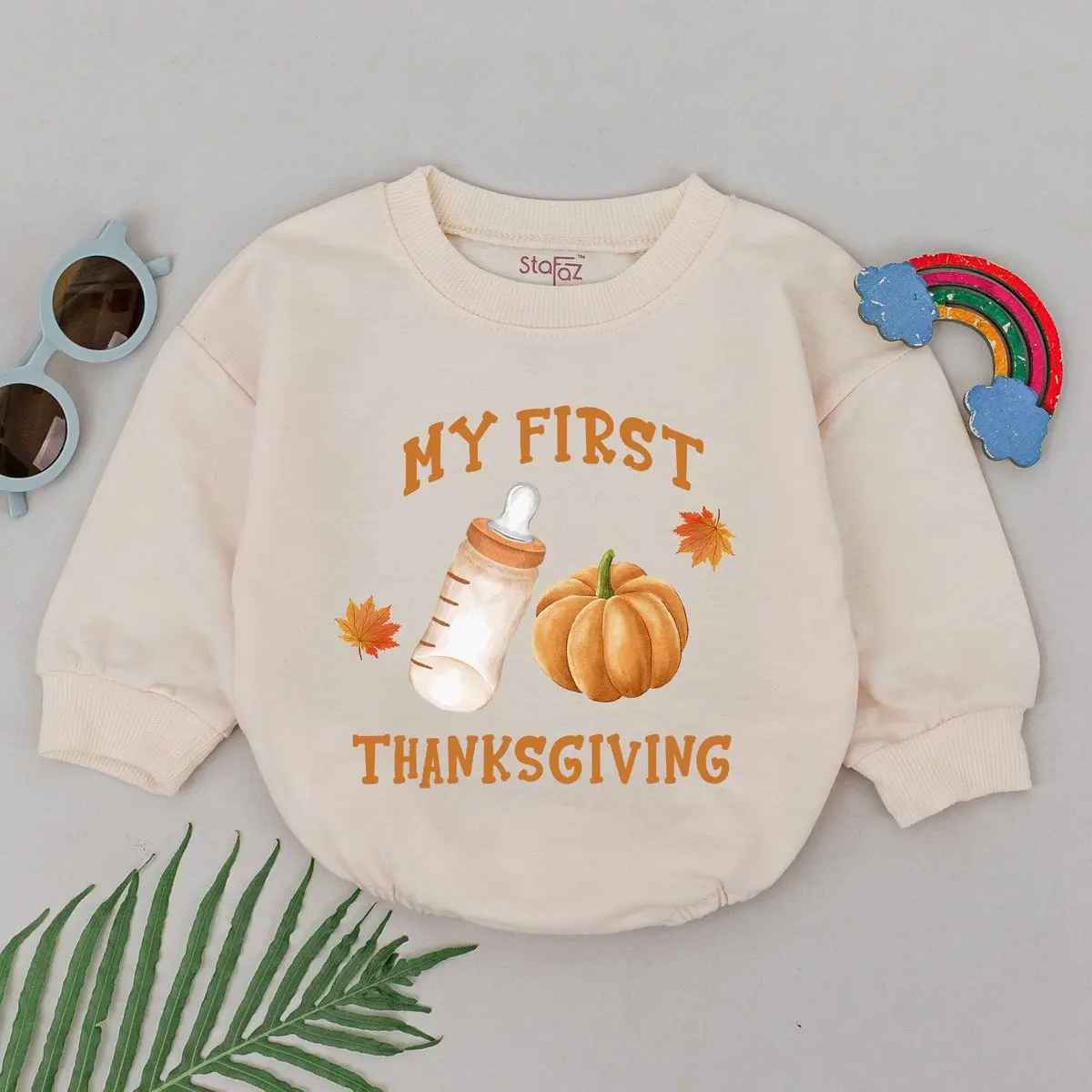 My 1st Thanksgiving Romper, Autumn Baby Romper, Thanksgiving Pumpkin, Pumpkin Spice, Coming Home Outfit, Fall Announcement, Baby Shower Gift