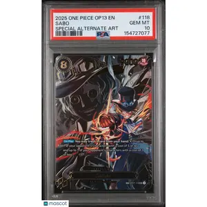 2025 One Piece OP13-Carrying On His Will Sabo Special Alt Art PSA 10 GEM MINT