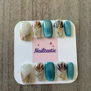 Nailtastic Handmade Press-On Nails - Unique Personalized Design for Easy Application & Versatile Use - Comfortable Fit for Beginners