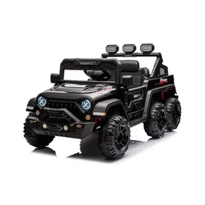 Black 24V Power Wheels for Kids with Remote Control, Ride on Car with 6 Wheels, 4WD Switchable Electric Car for Kids, Kids Electric Vehicles Battery Powered Toy Car, Bluetooth, 3 Speeds