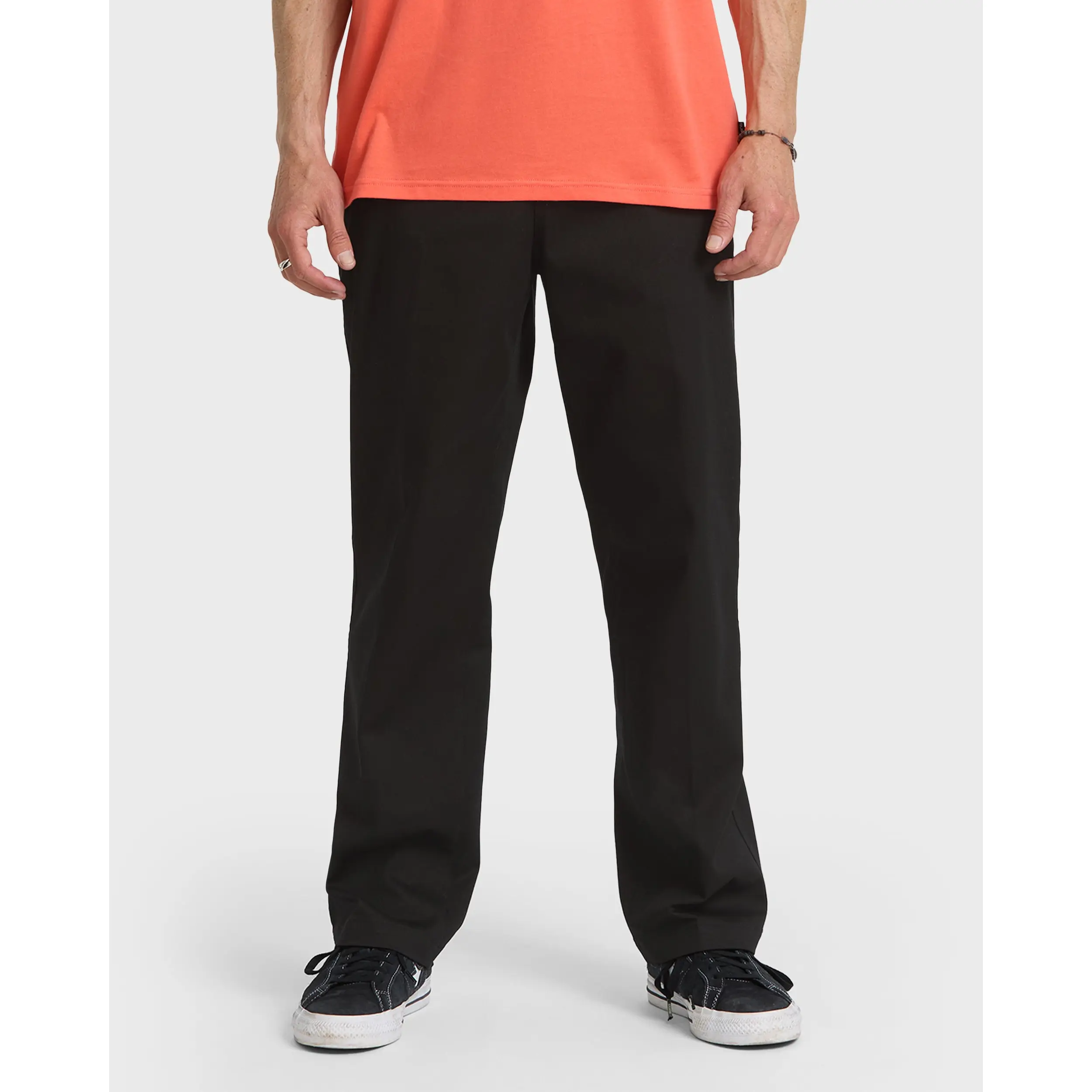 Quiksilver | Union Stretch Chino Pants | Men's 100% Cotton Polyester 4-way Stretch Stretch Fabric | Everyday Wear Menswear Black Spandex Beige Plain