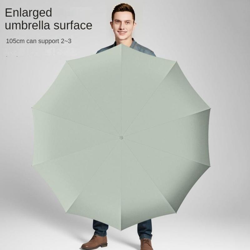Green Foldable Rainproof Automatic Umbrella, 1 Count Compact Ring Buckle Windproof Reinforced Umbrella, Durable Innovative Sun-Protection Folding Umbrella for Women, Pocket Umbrella, Wind-Resistant Umbrella, UV Umbrella, Suitable for Rainy Days Outdoors