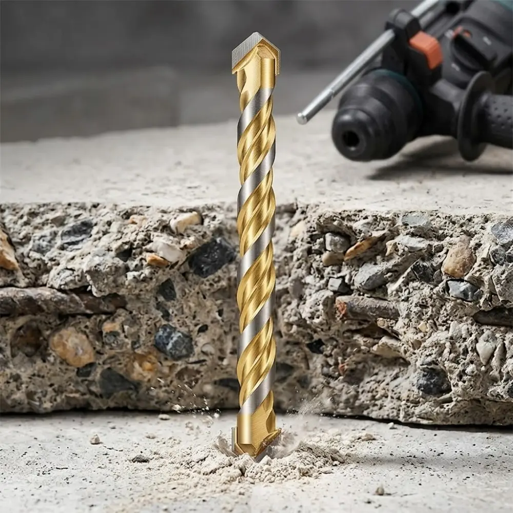 Industrial-Grade Carbide Drill Bit Set - Sharp Points for Efficient Concrete, Tile, and Ceramic Drilling. Anti-Slip Grip & Non-Stick Coating. Ideal for Wood, Plastic, and Soft Metal. Multi-Size 6-12mm for DIy and Construction.
