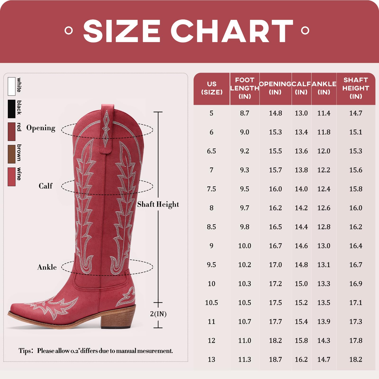 【Rodeo Boots】Pasuvo Women's Knee-High Western Cowboy Boots – Embroidered Cowgirl Boots with Pointed Toe, Chunky Heel, Pull-On & Side Zipper, Retro Vintage Style for Festivals, Parties & Everyday Fashion