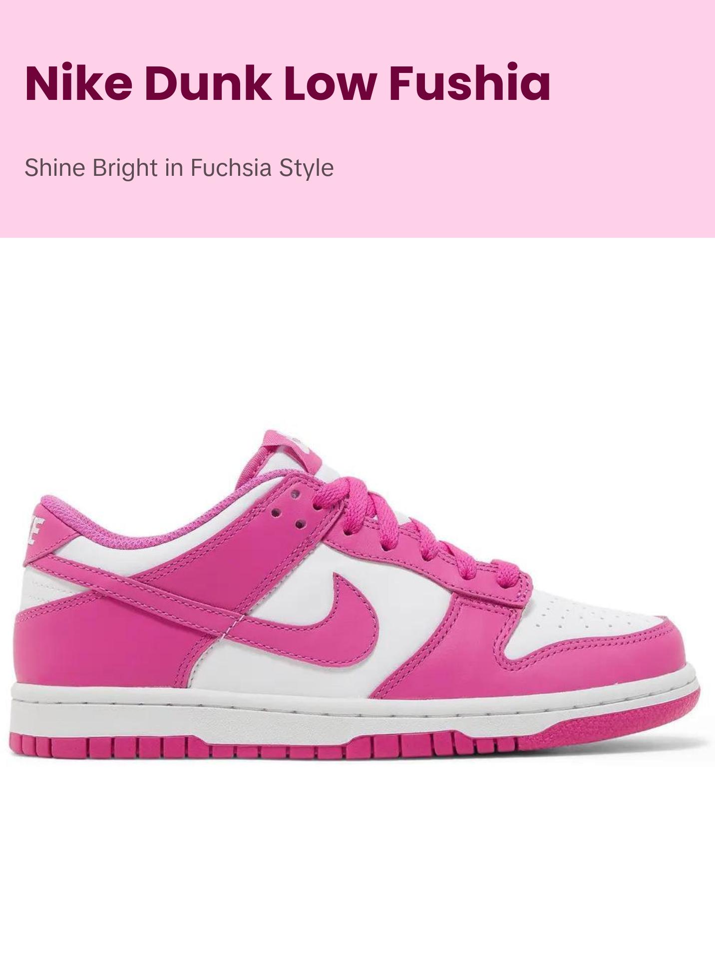 Nike Dunk Low “Active Fuchsia” Fashion Girl Sneakers Footwear Running Shoe