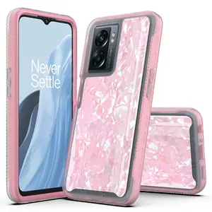 Luxury Graphics Design Hybrid Armor Cover With Frame Case Compatible With OnePlus Nord N300 5G - Durable Phone Accessories Protection Handheld Smartphone