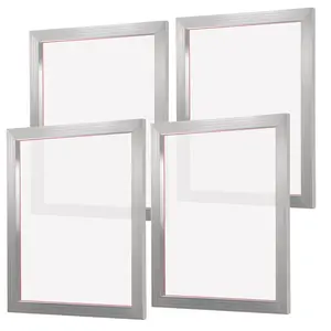 VEVOR Screen Printing Kit, 4 Pieces Aluminum Silk Screen Printing Frames, 20x24inch Silk Screen Printing Frame with 355 Count Mesh, High Tension Nylon Mesh and Sealing Tape for T-shirts DIY Printing Decor Photo