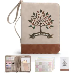 Cover Case,  Leather Carrying Book Case with Handle&Zippered Pocket for Standard Size  and  Accessories, Large Bag, Ideal  for Women Men Lady Girls