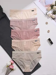 5 Pcs Love Ultra Thin Women's Triangle Underwear, Comfortable and Stylish Everyday Panties, Breathable Fabric for All-Day Wear