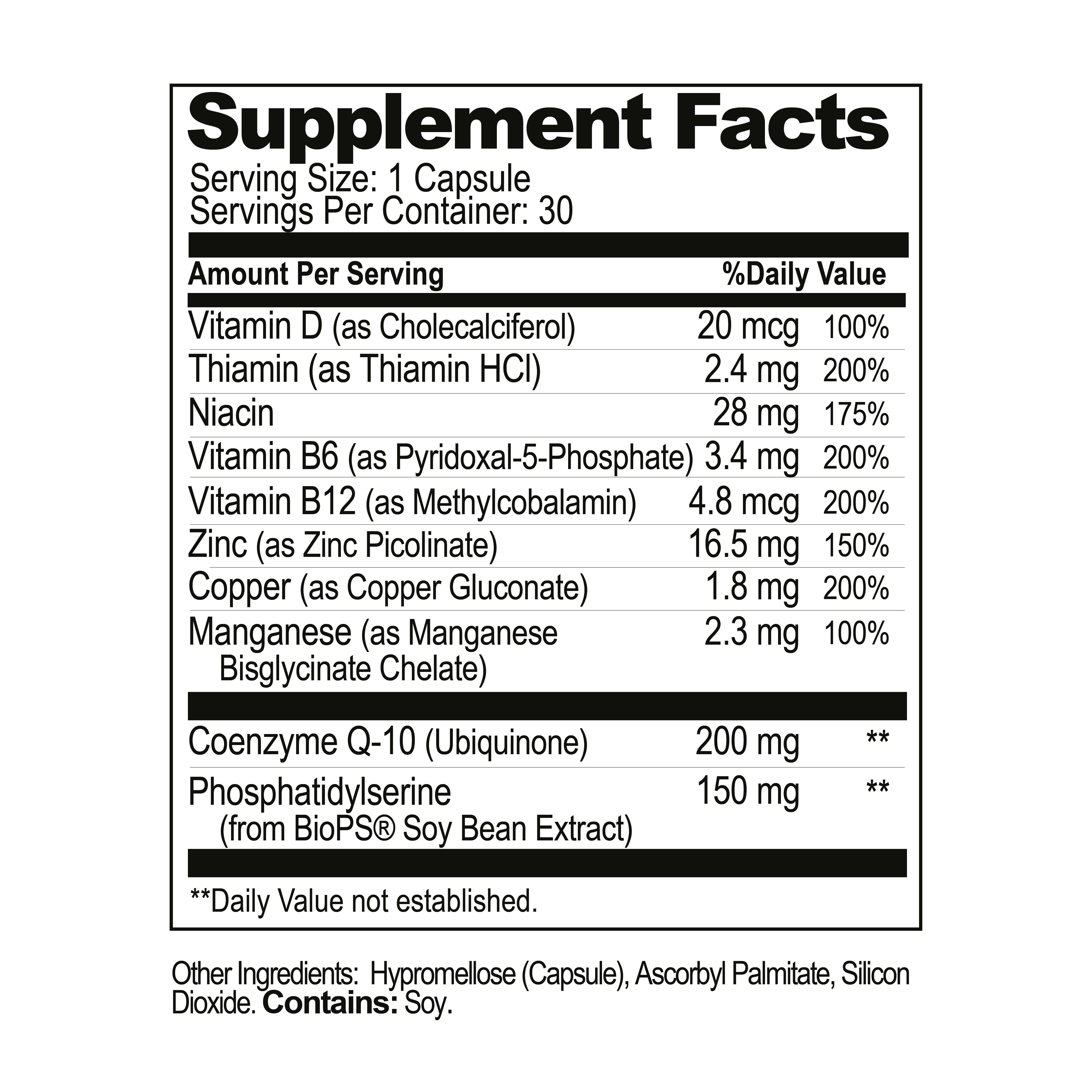 NeuroMulti - Brain support multivitamin. 10 ingredients in NeuroMulti offers real brain support, without overthinking it.*