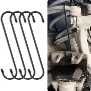 2PCS Brake Caliper Hangers,Brake Caliper Tool/Brake Caliper Compression Tool for Changing Brake Pads,Braking,Universal Automotive Tools Brake Caliper Hooks with Rubber Caps (2, Green)