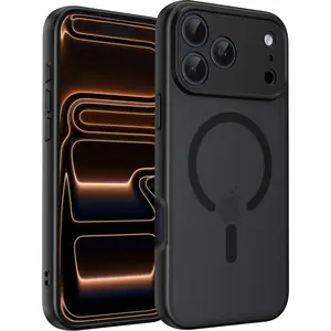 for iPhone 17 Pro Max Case, Upgraded [Full Camera Protection] [Compatible with Magsafe] [Translucent Matte] Military-Grade Drop Shockproof Protective Phone Cover 6.9 Inch, Matte Black