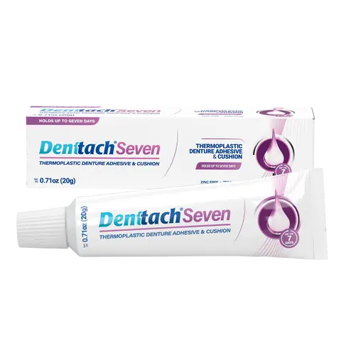 Denttach Seven Thermoplastic Denture Suction  Adhesive Soft Reline for Dentures .70 oz