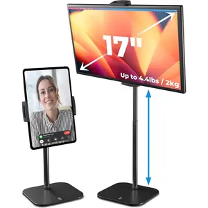 TabStand, 20" Tall iPad Stand for Desk, Portable  Holder up to 17" Holds 4.4lb, Desktop Tablet Stand, Tablet Mount,  iPad Holder for Desk, for , Kindle, Fire (Night Black)