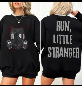 Run Little Stranger Sweatshirt, Malachi Vize Hoodie, Leigh Rivers Merch, Dark Romance Merch, Book Lovers Unisex Soft Comfort Crewneck Pullover Long Sleeves Graphic Fabric Sweater Womenswear Tops Casual
