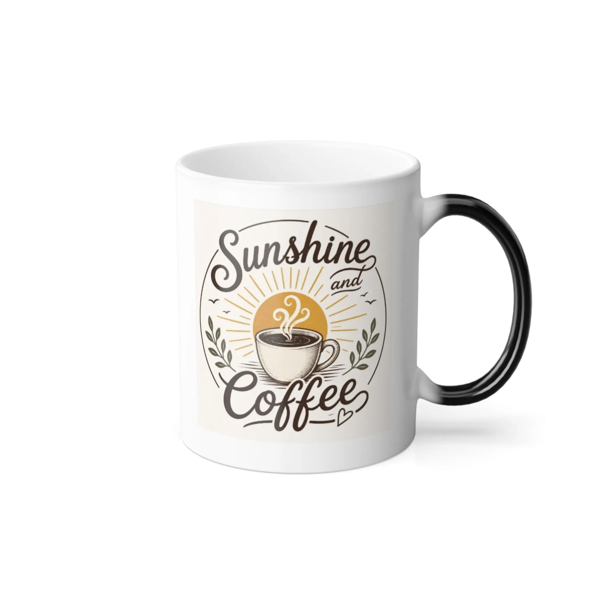 Sunshine & Coffee color morphing Mug | 11oz heat reveal ceramic
