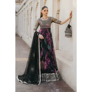 Embroidered Luxury Formal Chiffon & Digital Print Maxi - UE 321 - Z-1442