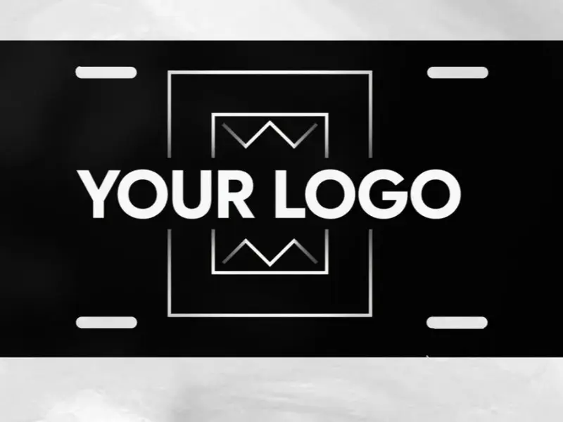 Custom License Plate Personalized Plate with Logo–Aluminum Metal